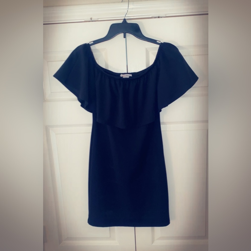 Never-Worn, Off the Shoulder Classically Sexy Black Dress